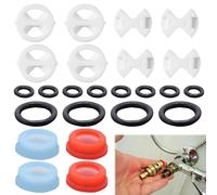 24PCS Tap Washers for Mixer Taps Silicone Tap Washers Kitchen Tap Washers for Mixer Taps Set With Ceramic Discs 1/2 Turn Silicone O Ring Gaskets Washers for Kitchen Sink Leaking Tap Repair