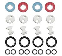 24Pcs Tap Washers for Mixer Taps,tap washers,mixer tap cartridge, Valve Cartridge Replacement Kit with Ceramic Discs, 1/2 Turn Silicone O-Ring Gaskets for Leaking Kitchen Sink Tap Repair