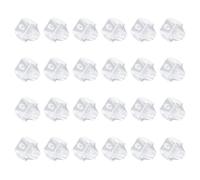 24pcs Tape Dispenser Plastic Core, ABS Material Tape Dispenser Insert Center Wheel Piece Replacement Core Roller Parts Accessories for School Office Home Supplies (Transparent)