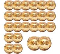 24PCS Tea Light Candle Holders, Round Speckled Mercury Glass Tealight Holders Bulk, Vintage Votive Candle Holder for Party Wedding Table Centrepiece, Coffee Table Dinner Home Decor (Gold)