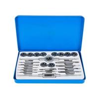 24Pcs Threaded Tap and Die Set, Hand Operated Tapping Tools with High - Carbon Steel Taps and Dies, Complete Threading Tool Kit for M3 - M12 Taps and M1 - M25 Dies, Industrial Hard