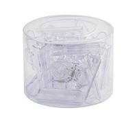 24Pcs Transparent Binder Paper Clips Student Stationary School Office Supplies Folder Small Bill Clips 2 Sizes