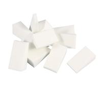 24pcs Triangular Facial Powder Puff for Makeup Face, White | Plastic and Latex Cotton Blend, Comfortable Touch, Easy to Wash and Dry, for Skin Types
