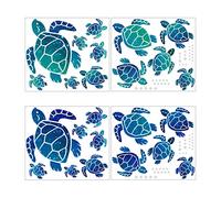24pcs Turtle Wall Stickers Turtle Vinyl Wall Stickers Waterproof Turtle Bubble Decals Turtle Tile Stickers for Kids Room Decoration Interior Decoration Kindergarten Aquarium