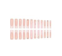 24Pcs Ultra Long Coffin Press On Nails French Gradient Flower Pattern Butterfly Dot Diamond Glossy Fake Nails Manicure Decorations(Y10)