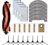 24PCS Vacuums Spare Parts Set Replacement Accessories Compatible with MONSGA MS1 MAX Robot Vacuum Main Brush, Mop Cloth, Filter, Dust Bag, Side Brush