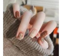 24pcs Valentine's Day Artificial Nail Glitter Press Full Cover Nail Art Phase Nail Art for a Sleek Look