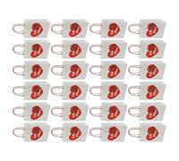 24PCS Valentines' Day Krafts Paper Bags Heart Designs with Handle Treat Bags Paper Texture for Party and Wedding