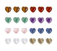 24Pcs Valentines Day Set Valentines Cards With Love Stones For Adult Couple Exchange Festival Party Supply Love Heart Shape Stone