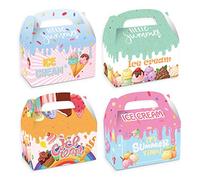 24Pcs Vibrant Ice Cream Boxes Sweet Summer Themed Party Favors Beautiful Gift Box For Theme Parties