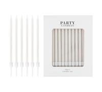 24pcs White Birthday Candles,White Birthday Decorations for Girls Women,Long Party Candle for Cake,Thin Candle for Girls Women Boy Men Birthday Party Decorations,Wedding Anniversary,Baby Showers