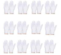 24Pcs White Cotton Gloves for Dry Hands, 12 Pairs White Gloves for Women & Men, Formal Cotton Glove for Moisturizing Cosmetic Hand Spa, Handling Wedding Dresses, Jewelry Inspection