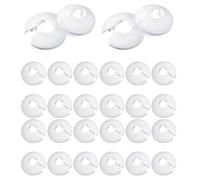 24Pcs White Radiator Pipe Collars 45x13mm Decorative Wall Pipe Covers for Home Improvement, Plumbing, Pipes Installation for 13mm Diameter Pipes Decoration