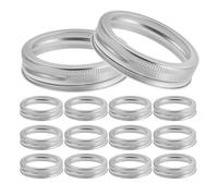 24pcs Wide Mouth Mason Jar Canning Lids 70mm Tinplate Silver Reusable