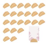 24Pcs Wooden Place Cards Holder, Beautiful Multifuntional Table Number Holders for Weddings Banquets and Parties