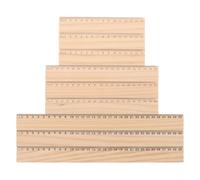 24pcs Wooden Straight Ruler Set Scale Markings for Classroom | Multi-size Measuring Tools, Smooth Natural Finish, Desk and Office Use, for Paper, Notebooks, Artists