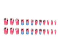 24pcsPress On Nails Beach Holiday False With Coconut Tree Designs Art Decoration For Women Seeking Styles Salon False Nail