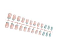 24Pieces Cats Eye French Tip Press On Nails Square Shape False Nails With Heart Designs Artificial Nails For Nails Art