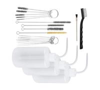 24Pieces Practical Airbrushes Cleaning Set with 4 Squeeze Bottles and 21 Brushes for Comprehensive Sprayer Cleaning Squeeze Wash Bottle