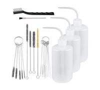 24Pieces Sprayer Paint Cleaning Set with 4 Squeeze Bottles and 21 Brushes for Enhances Long Time Use Designs Suction Feed Cleaning