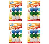 24pk Toilet Bowl Freshener | Each 50g Toilet Block Lasts for 14 Days | 24 Cistern Blocks in Ocean, Pine & Bleach Scents by Prism