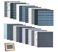 24Sheets Scrapbook Paper, 12x12 Inch Double Sided Patterned Craft Paper Pad(Navy Blue,24PCS)