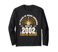 24th Birthday 24 Year-Old Guitarist Guitar Lovers Born 2002 Long Sleeve T-Shirt