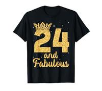 24th Birthday and Fabulous for Girl Women 24 Years Old T-Shirt