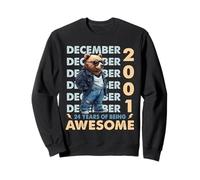 24th Birthday Bear Legends December 2001 24 Years Old Mens Sweatshirt