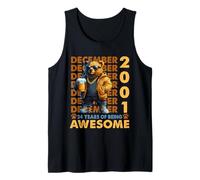 24th Birthday Bear Legends December 2001 24 Years Old Mens Tank Top