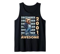 24th Birthday Bear Legends December 2001 24 Years Old Mens Tank Top
