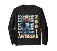 24th Birthday Bear Legends November 2001 24 Years Old Mens Long Sleeve T-Shirt