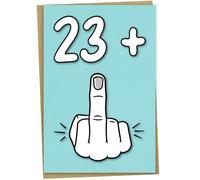 24th Birthday Card, 23 + 1, Funny Birthday Card for 24 Year Old Women or Men, A5