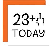 24th Birthday Card Funny for Women - Novelty Middle Finger - Rude Birthday Cards for Men, 145mm Greeting Cards, Joke Banter Cards Daughter Step Son Sister Brother Auntie Uncle