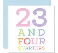 24th Birthday Cards for Women and Men, 23 and four quarters