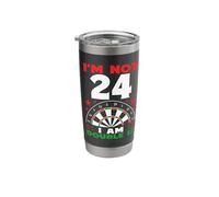24th Birthday Darts 24 Year Old Stainless Steel Insulated Tumbler