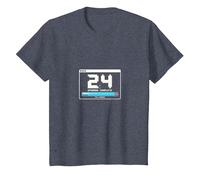 24th Birthday Gift: Upgrade Complete Gaming Milestone T-Shirt, Kids, Heather Blue, 3 Years