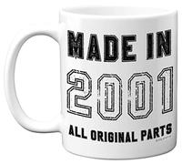 24th Birthday Gifts for Women and Men, Made in 2001 Mug, 24th Birthday Mug