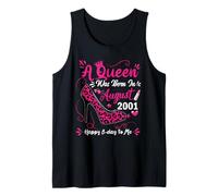24th Birthday High Heel A Queen Was Born In August 2001 Tank Top