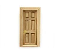 24th Scale Opening Internal Bare Wood Door, Dolls House Miniature, DIY