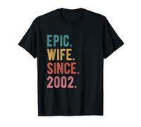24th Wedding Anniversary for Her - Epic Wife Since 2002 T-Shirt
