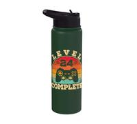 24th Wedding Anniversary, Him | 24 Years Married | Level 24 Stainless Steel Insulated Water Bottle