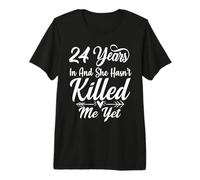 24th Years Anniversary Wedding Gift for Husband Funny Shirt Premium T-Shirt