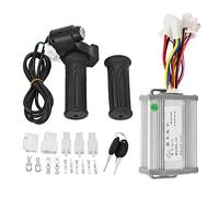 24V 1000W Bike Brushed Motor Controller with Twist Throttle Handle Keys Electric Bike Conversion Kit Front Lamp Switch Kit with Throttle Grip Set