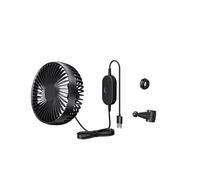 24V/12V Dual-Voltage USB Truck/Van Refrigeration Fan - High-Flow Cooling(Black backrest)