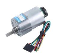 24V 12W DC Gear Micro Motor with Hall Encoder JGB37-3530B Motor 37MM Adjustable Speed CW CCW Electric Engine(111RPM_24VMOTOR AND BRACKET)