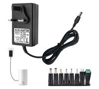 24V 1A Power Supply Adapter UK,Universal Power Supply Cable Ada pter,100-240v 50/60hz AC to DC with 8 Replacement Tip Universal 5.5x2.1mm Multi Plug Charger for Electronics,Uni versal Power Adapter