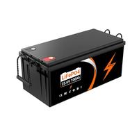 24V(25.6V) 100AH LiFePO4 Battery, 100A BMS, 15000 Deep Cycles Rechargeable Lithium Battery for Home Energy Storage, Rvs, Marine, Vans, Trailer, Backup