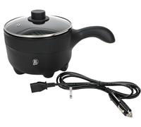 24V 250W Electric Truck Frying Pan, Non Stick Coating, Glass Lid with Ventilation, Rocker On/Off Switch, Vol. 2 Liter, Cigarette Lighter Plug Cable