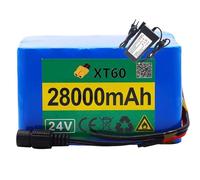 24V 28AH EBike Lithium Battery 16S2P Lithium Electric Battery Pack for 200W~1000W Electric Motor with Waterproof Charger(XT60 plug)